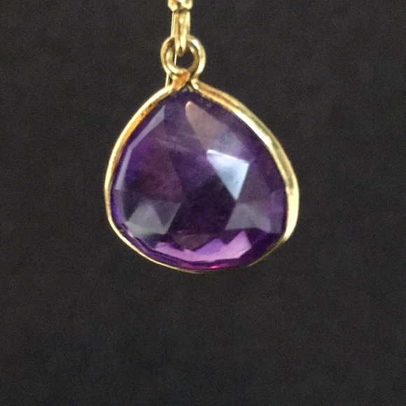 Tweeds goldwashed Sterling silver Amethyst earring - Picture 3 of 6
